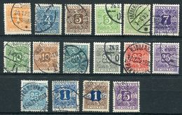 DENMARK 1921-30 Postage Due Set With Crown Watermark, Used.  Michel Porto 9-24 - Impuestos