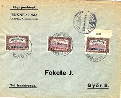 1921- Cover From Budapest To Györ  Fr. LEGY POSTA  Y & T. N°3,4 And 5 - - Lettres & Documents