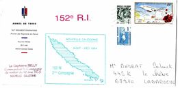 NOUVELLE CALEDONIE  :  Lettre De Nouméa Du 152 ème R.I - Covers & Documents