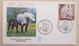 FRANCE Chevaux, Cheval, Hippisme, Equitation, Attelage, Percheron Yvert N° 1982 FDC, Enveloppe 1er Jour  (3) - Horses