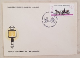 POLOGNE Chevaux, Cheval, Hippisme, Horse, Caballo, ATTELAGE, 1 Valeur FDC, 1er Jour émis En 1980 - Paarden