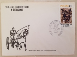 POLOGNE Chevaux, Cheval, Hippisme, Horse, Caballo, Hippisme, ATTELAGES, FDC  Enveloppe 1er Jour  1979 - Horses