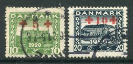 DENMARK 1921 Red Cross Surcharge Set, Used. Michel 116-17 - Usati