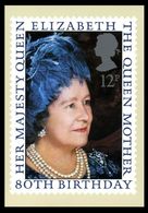 GB GREAT BRITAIN 1980 MINT PHQ CARDS 80TH BIRTHDAY QUEEN ELIZABETH THE QUEEN MOTHER No 45 ROYALS ROYALTIES PEARLS HAT - Tarjetas PHQ