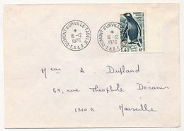 TAAF - Env. Aff 1,40 Manchot Papou - Obl Dumont D'Urville T.Adélie - 16/12/1976 - Briefe U. Dokumente