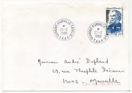 TAAF - Enveloppe Affr 2,20 Amiral Mouchez, Cad "Dumont Durville T.Adélie - 25/2/1988 - Storia Postale