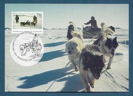 AAT 1994  Mi.Nr. 99 , The Last Huskies - Maximum Card - First Day Of Issue 13. January 1994 - Tarjetas – Máxima