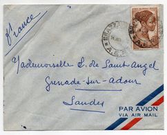 AEF--1953--Lettre De BRAZZAVILLE Pour GRENADE / ADOUR -40 (France) -timbre Seul Sur Lettre ,cachet - Lettres & Documents