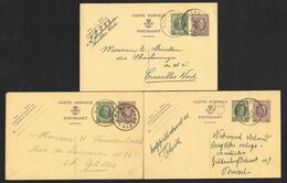 3 EP 76 Oblitérations Nivelles, Namur Et Thielt (Lot 546) - Postales [1909-34]
