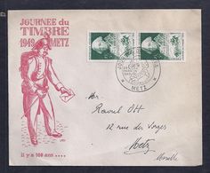 Enveloppe Locale Journée Du Timbre 1949 Metz - ....-1949