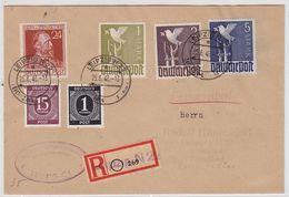 SBZ R-Orts-Brief Mit 10fach Frankatur U.a.3 Werte "Friedenstaube" Mit AKs - Zona Soviética