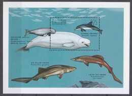 1996	Gambia	2261/B274	Dolphins 	10,00 € - Mundo Aquatico