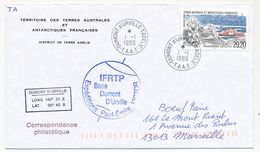 TAAF - Env. Affr 29,20 Programme Geoleta - Dumont D'Urville T.Adélie - 1/1/1999 + IRFTP Expéditions P.E.Victor - Cartas & Documentos