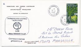 TAAF - Env. Affr 24,00 Ranunculus - Port Aux Français Kerquelen - 14/4/1998 + Patrouilleur Austral Albatros 40eme Missio - Cartas & Documentos