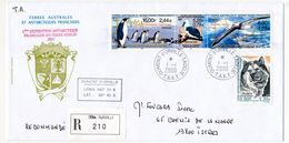 TAAF - Env. Affr Triptyque Manchots Empereur + Albatros - Dumont D'Urville T.Adélie - 1/1/2000 + Lème Expédition - Storia Postale