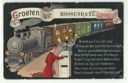 Roosendaal Groeten Gedicht Eisenbahn 1910 - Roosendaal