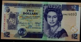 BELIZE  2014 BANKNOTS 2 DOLLARS UNC !! - Belize