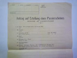 2020 - 6680  Antrag Auf Erteilung Eines Passierscheines (avec Mention Sous Serment D'être D'origine Aryenne)  1941  XXX - Sonstige & Ohne Zuordnung