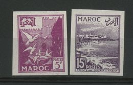 MAROC N° 331 + 332 NON DENTELES  NEUFS ** (MNH).  TB - Nuevos