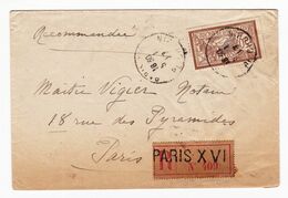 Lettre Recommandée 1901 Paris Merson - 1900-27 Merson