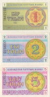 Kazakhstan : Lot De 3 Petits Billets : 1-2-5 Tyin 1993 UNC - Kazachstan