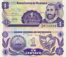 NICARAGUA, 1 CENTAVO DE CORDOBA, 1991, P167, UNC - Nicaragua