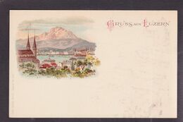 CPA Suisse Helvétia Schweiz Svizzera Non Circulé Litho Gruss Luzern - Lucerne