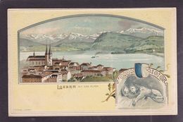 CPA Suisse Helvétia Schweiz Svizzera Non Circulé Litho Gruss Luzern Gaufré Embossed - Lucerne