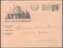 10 C. Cérès Obl. Dc BRUXELLES MIDI  31-X-1935 Sur Carte Publicitaire LYTHIA (Plombs à Sceller Fils à Plombs .. - 15875 - 1932 Ceres En Mercurius