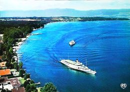 SCIEZ  - LAC LEMAN -  Steamboat  Bateau Vapeur Vu Du Ciel - Sciez