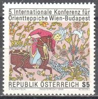 Austria -1986 International Conference On Oriental Carpets, Vienna And Budapest - Horse - Hunting - MNH - Textile