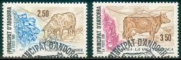 Andorra Franz. Post  1991  Naturschutz - Haustiere  (2 Gest.  Kpl. )  Mi: 426-427 (2 EUR) - Gebraucht