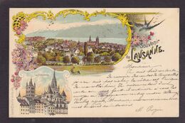 CPA Suisse Helvétia Schweiz Svizzera Circulé Litho Gruss Canton De Vaud Lausanne - Lausanne