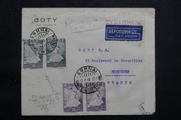 GRECE - Enveloppe En Recommandé De Athènes Pour La France En 1945 Avec Contrôle Postal - L 65033 - Cartas & Documentos