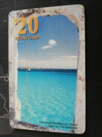 BAHAMAS $20,- CHIPCARD   VIEW FROM BLACKBEARDS TOWER , SALT CAY BAHAMAS  **2734** - Bahamas
