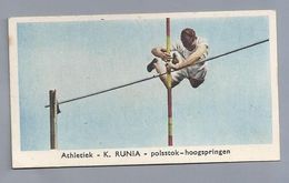 SPORTPLAATJES. ATHLETIEK - K. RUNIA - Polsstok Hoogspringen. ATLETIEK. - Athlétisme