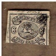 ALLEMAGNE - BRUNSWICK (Y&T) 1853-65 -.n°9    * Armoiries*   3s *  Obli - Brunswick