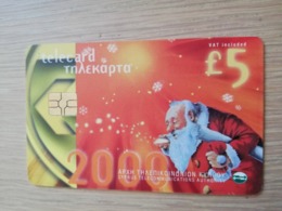 CYPRUS  Phonecard  5 POUND  CHRISTMAS 2000  CHIPCARD    ** 2743 ** - Zypern