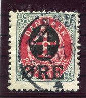 DENMARK 1912 4 Øre On 8 Øre With Large Crown Watermark, Used.  Michel 40Y - Used Stamps
