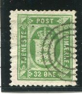 DENMARK 1875 Official 32 Øre, Used.  Michel 7 YA - Oficiales