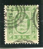 DENMARK 1871 Official 16 Sk. Perforated 14:13½, Used.  Michel 3A - Oficiales