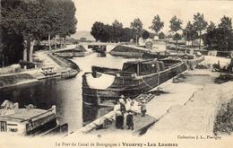 LES LAUMES (21 CÔTE D'OR) LE PORT DU CANAL DE BOURGOGNE ECRITE 09.04.1915 BON ETAT - Venarey Les Laumes