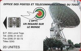 Τogo - Earth Station - SC7, Cn. C55 Red Bottom 9 Numbers, 1995, 20Units, Used - Togo