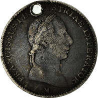 Monnaie, États Italiens, LOMBARDY-VENETIA, Franz II, 1/2 Lira, 1822, Milan - Lombardie-Vénétie