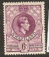Swaziland   1938  SG 34b   6d  Perf 13,1/2 X14  Mounted Mint - Swasiland (...-1967)