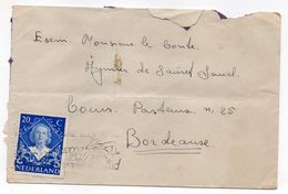 Pays-Bas--Lettre Pour  BORDEAUX-33 (France) .. Timbre  ,cachet - Unclassified