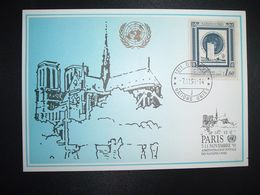 CP PARIS NOTRE DAME TP 40e ANNIVERSAIRE DE L'ADMINISTRATION POSTALE DES NATIONS UNIES FS 1,60 OBL.7.1191 GENEVE NATIONS - Lettres & Documents