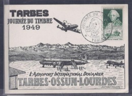 Carte Locale Journee Du Timbre 1949 Tarbes - Storia Postale