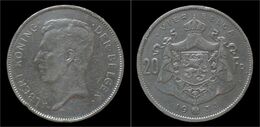 Belgium Albert I 20 Frank (4belga) 1932VL-pos A - 20 Frank & 4 Belgas