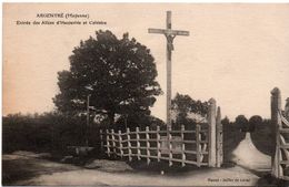 Argentré 53 - 1938 - Entrée Des Allées D'Hauterive Et Calvaire - édit. Hamel-Jailler - Argentre